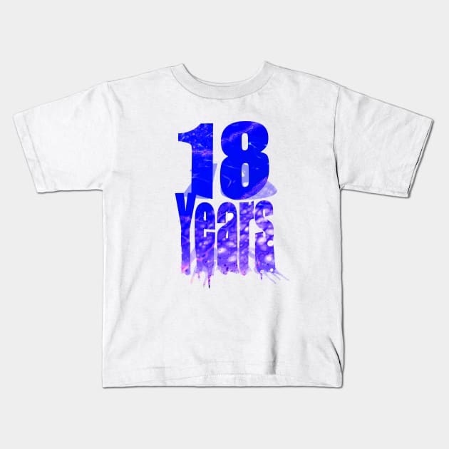 18 years old Kids T-Shirt by Yous Sef